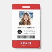 カスタムロゴの追加Medical Employee Photo ID バッジ (正面)