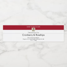 カスタムロゴの追加Red Soapバーボトルラベル