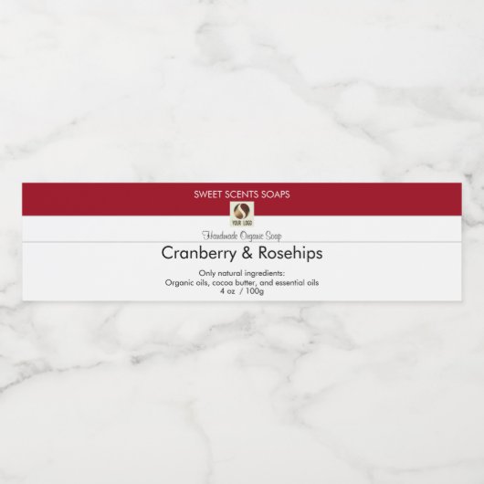 カスタムロゴの追加Red Soapバーボトルラベル ペットボトルラベル (シングルラベル)