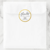 カスタムロゴの金ゴールドは縁どビジネス感謝していユーザ ラウンドシール (バッグ)