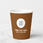 カスタムロゴはこちらエレガントかわいいコーヒー 紙コップ (正面)