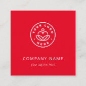 カスタムロゴはっきりしたミニマル企業のラッド スクエア名刺 (正面)