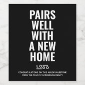 カスタムロゴは新しい家にぴったり ワインラベル (シングルラベル)