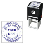 カスタムロゴまたはフォトアドレスのラウンドスタンプテンプレート セルフインキングスタンプ (インサイチュ)