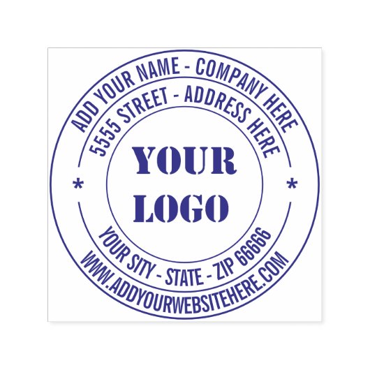 カスタムロゴまたはフォトアドレスのラウンドスタンプテンプレート セルフインキングスタンプ (デザイン)