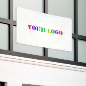 カスタムロゴまたはフォトビジネスのプロモーションバナー 横断幕 (ビルの外側)