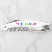 カスタムロゴまたはフォトビジネスウェイターのCorkscrew ソムリエナイフ (裏面)