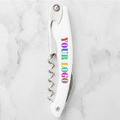 カスタムロゴまたはフォトビジネスウェイターのCorkscrew ソムリエナイフ (正面)