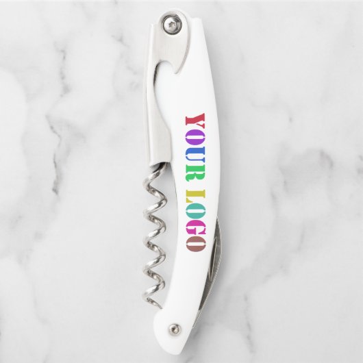カスタムロゴまたはフォトビジネスウェイターのCorkscrew ソムリエナイフ (正面)