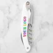 カスタムロゴまたはフォトビジネスウェイターのCorkscrew ソムリエナイフ (裏面)