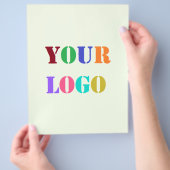 カスタムロゴまたはフォトビジネスフライヤーテンプレート チラシ (手)