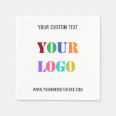 カスタムロゴまたはフォトプロモーションビジネスナプキン スタンダードカクテルナプキン (正面)