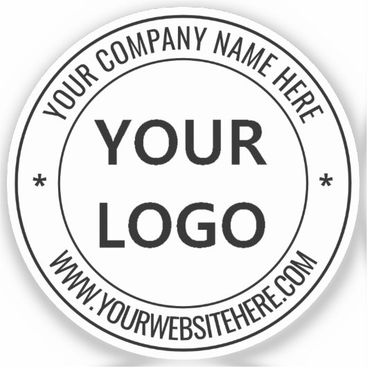 カスタムロゴまたはフォト文字とカラースタンプシール シール (正面)