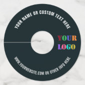 カスタムロゴまたはフォト文字ワイングラスラベルテンプレート ワイングラスタグ (裏面)