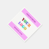 カスタムロゴまたは写真と文字ナプキンズあなたの色 スタンダードカクテルナプキン (角)