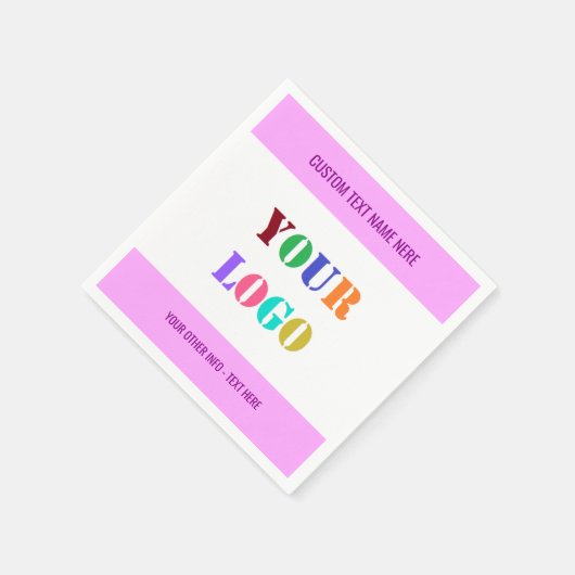 カスタムロゴまたは写真と文字ナプキンズあなたの色 スタンダードカクテルナプキン (角)