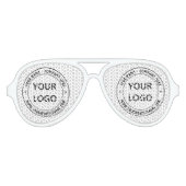 カスタムロゴまたは写真と文字パーティーサングラス アビエーターサングラス (正面)
