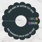 カスタムロゴまたは写真と文字ワイングラスラベル ワイングラスタグ (裏面)