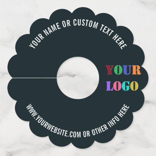 カスタムロゴまたは写真と文字ワイングラスラベル ワイングラスタグ (裏面)