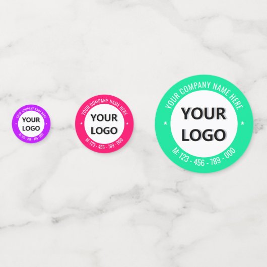 カスタムロゴまたは写真と文字紙吹雪の色 コンフェッティ (正面)