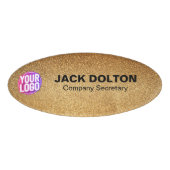 カスタムロゴまたは写真の従業員の役職と名前タグ 名札 (正面)