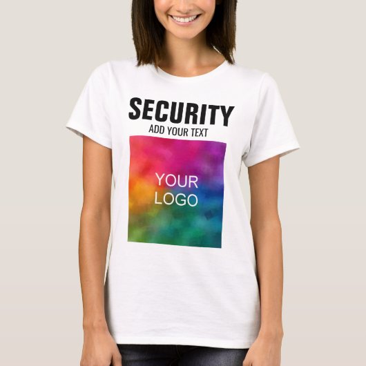 カスタムロゴをここにアップロードするWoens Security Tシャツ (正面)