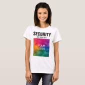 カスタムロゴをここにアップロードするWoens Security Tシャツ (正面フル)