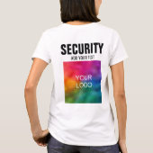 カスタムロゴをここにアップロードするWoens Security Tシャツ (裏面)