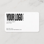 カスタムロゴをミニマルモダンリストホワイトに追加 名刺 (裏面)