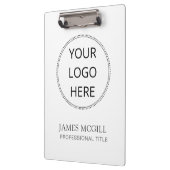 カスタムロゴを追加するミニマルSquare Business クリップボード (左)