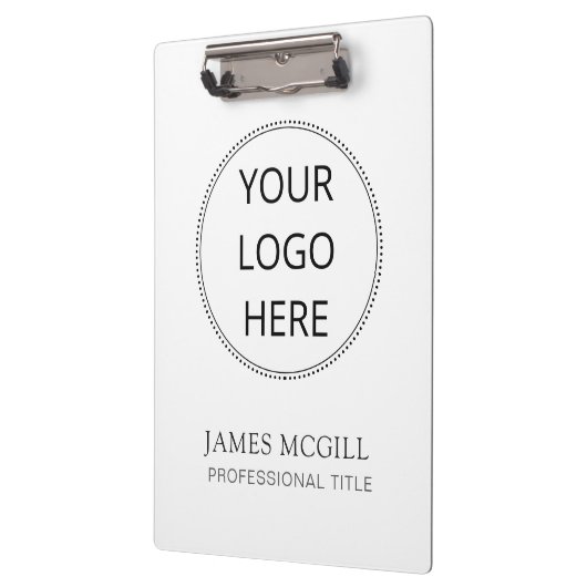 カスタムロゴを追加するミニマルSquare Business クリップボード (左)