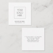 カスタムロゴを追加するミニマルSquare Business スクエア名刺 (正面/裏面)