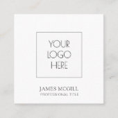 カスタムロゴを追加するミニマルSquare Business スクエア名刺 (正面)