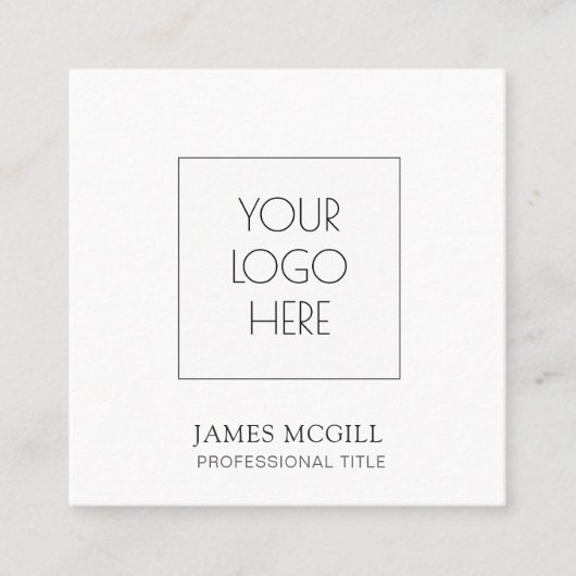 カスタムロゴを追加するミニマルSquare Business スクエア名刺 (正面)