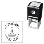 カスタムロゴを追加カスタム公証人ブランディング自己インク セルフインキングスタンプ (インサイチュ)