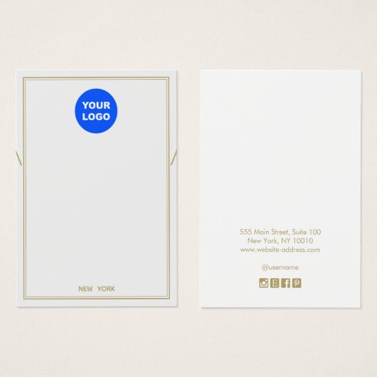 カスタムロゴを追加グレーネックレスブレスレットディスプレイ (正面&裏面)