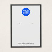 カスタムロゴを追加ダークグレーイヤリングジュエリーディスプレイ (正面)