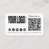カスタムロゴを追加モダンするQRコード 名刺 (裏面)