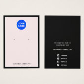 カスタムロゴを追加ライトピンクのイヤリングジュエリーディスプレイ (正面&裏面)