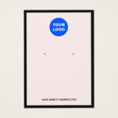 カスタムロゴを追加ライトピンクのイヤリングジュエリーディスプレイ (正面)