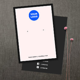 カスタムロゴを追加ライトピンクのイヤリングジュエリーディスプレイ