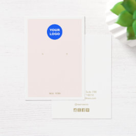 カスタムロゴを追加ライトピンク淡い色のイヤリングディスプレイ