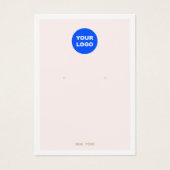 カスタムロゴを追加ライトピンク淡い色のイヤリングディスプレイ (正面)