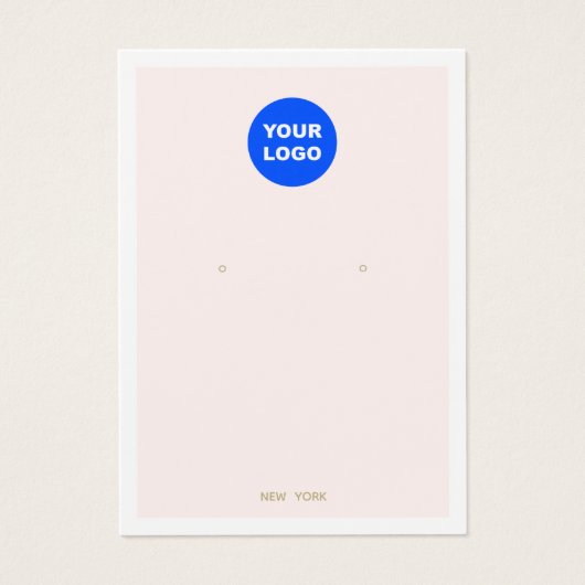 カスタムロゴを追加ライトピンク淡い色のイヤリングディスプレイ (正面)