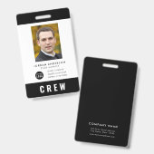 カスタムロゴを追加CREWパス バッジ (正面&裏面)