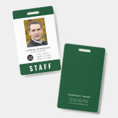 カスタムロゴを追加STAFFパス バッジ (正面＆裏面)