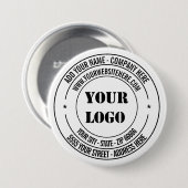 カスタムロゴアドレス名Webサイト文字スタンプデザイン 缶バッジ (正面&裏面)