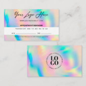 カスタムロゴアポイントメントリマインダカード – 虹 名刺 (正面/裏面)