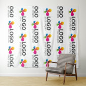 カスタムロゴイベントの背景ステップと繰り返し タペストリー (インサイチュ(横))