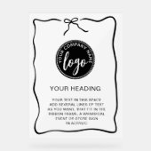 カスタムロゴイベントリボンフレーム記号 アクリルサイン (正面)